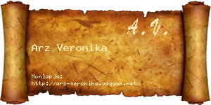 Arz Veronika névjegykártya